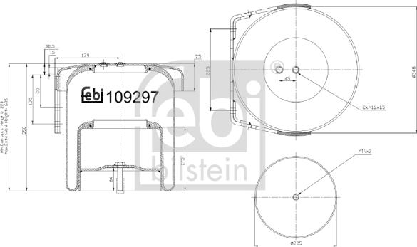 Febi Bilstein 109297 - Bellow, air suspension autospares.lv