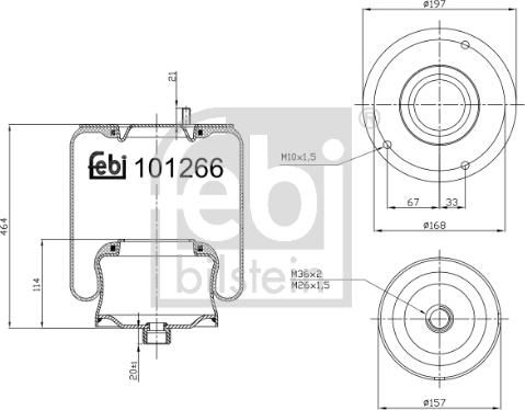 Febi Bilstein 101266 - Bellow, air suspension autospares.lv