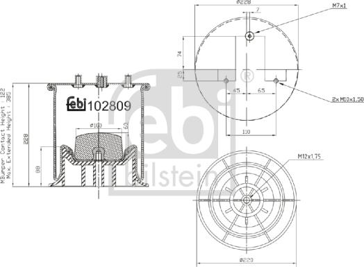 Febi Bilstein 102809 - Bellow, air suspension autospares.lv