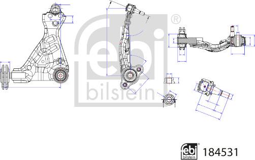 Febi Bilstein 184531 - Track Control Arm autospares.lv