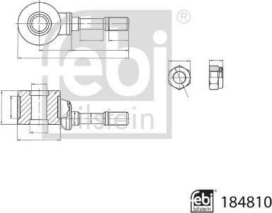 Febi Bilstein 184810 - Rod / Strut, stabiliser autospares.lv
