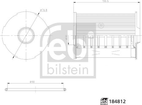 Febi Bilstein 184812 - Oil Filter autospares.lv