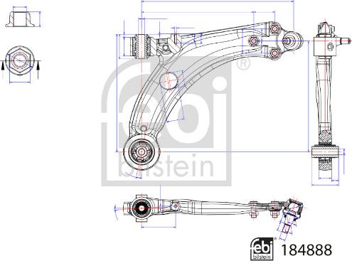 Febi Bilstein 184888 - Track Control Arm autospares.lv