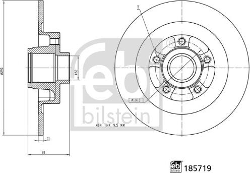 Febi Bilstein 185719 - Brake Disc autospares.lv