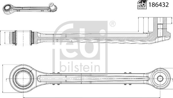 Febi Bilstein 186432 - Rod / Strut, stabiliser autospares.lv