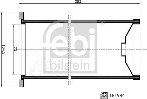 Febi Bilstein 181994 - Air Filter, engine autospares.lv