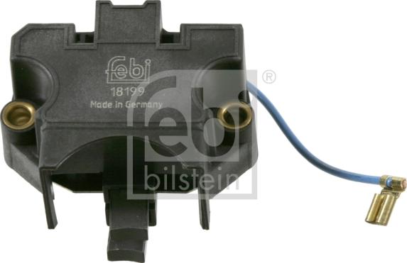 Febi Bilstein 18199 - Voltage regulator, alternator autospares.lv