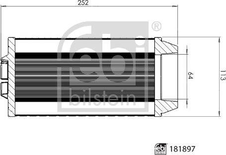 Febi Bilstein 181897 - Air Filter, engine autospares.lv