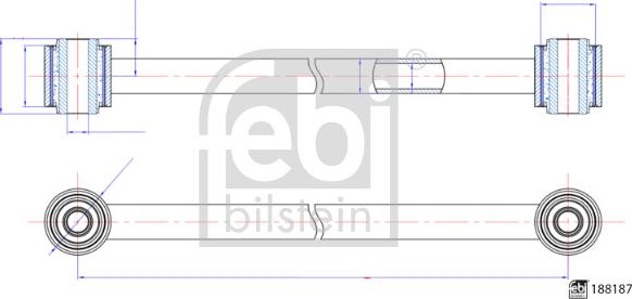 Febi Bilstein 188187 - Rod / Strut, wheel suspension autospares.lv