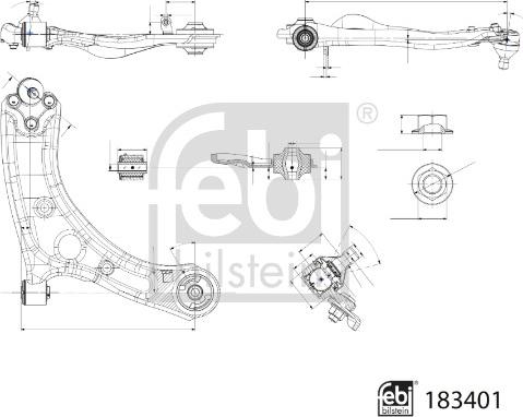 Febi Bilstein 183401 - Track Control Arm autospares.lv