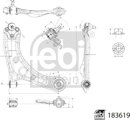 Febi Bilstein 183619 - Track Control Arm autospares.lv