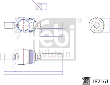 Febi Bilstein 182161 - Inner Tie Rod, Axle Joint autospares.lv