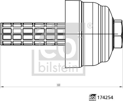 Febi Bilstein 174254 - Cap, oil filter housing autospares.lv