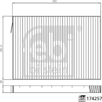 Febi Bilstein 174257 - Filter, interior air autospares.lv