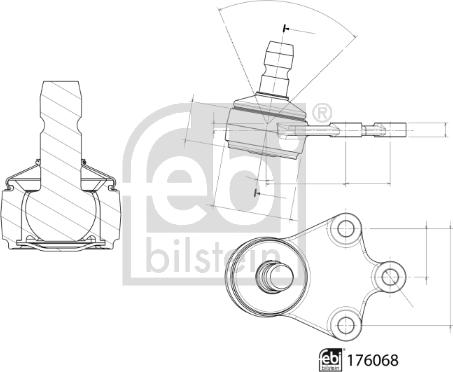 Febi Bilstein 176068 - Ball Joint autospares.lv