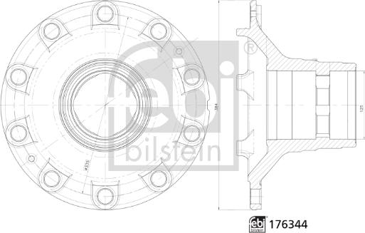 Febi Bilstein 176344 - Wheel Hub autospares.lv