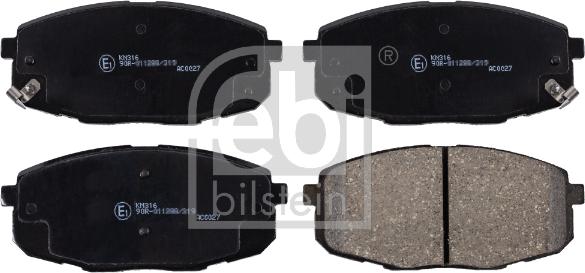 Febi Bilstein 170119 - Brake Pad Set, disc brake autospares.lv