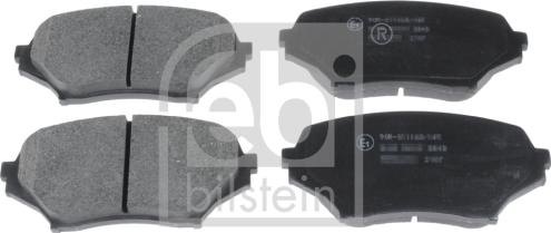 Febi Bilstein 170302 - Brake Pad Set, disc brake autospares.lv