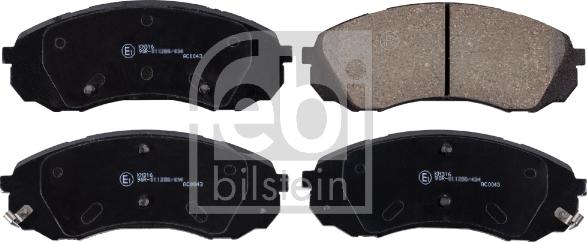 Febi Bilstein 170293 - Brake Pad Set, disc brake autospares.lv