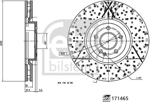 Febi Bilstein 171465 - Brake Disc autospares.lv