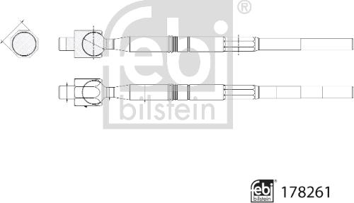 Febi Bilstein 178261 - Inner Tie Rod, Axle Joint autospares.lv