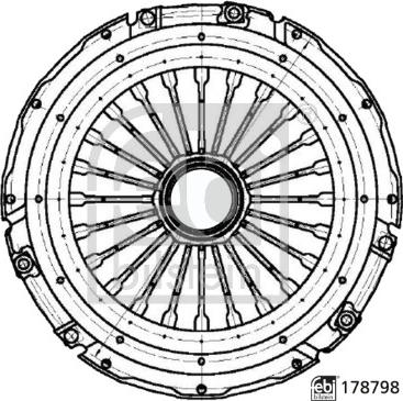 Febi Bilstein 178798 - Clutch Pressure Plate autospares.lv