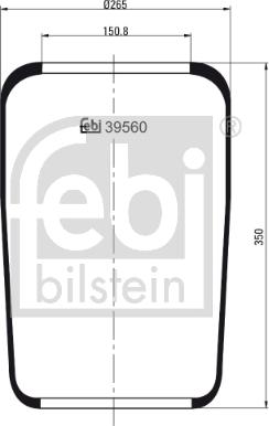 Febi Bilstein 39560 - Bellow, air suspension autospares.lv
