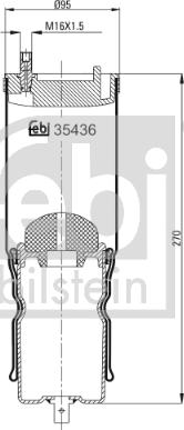 Febi Bilstein 35436 - Bellow, driver cab suspension autospares.lv