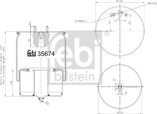 Febi Bilstein 35674 - Bellow, air suspension autospares.lv