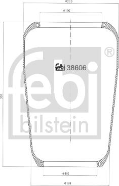 Febi Bilstein 38606 - Bellow, air suspension autospares.lv