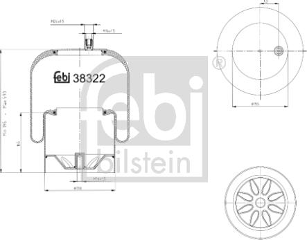 Febi Bilstein 38322 - Bellow, air suspension autospares.lv