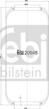 Febi Bilstein 20945 - Bellow, air suspension autospares.lv