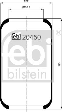 Febi Bilstein 20450 - Bellow, air suspension autospares.lv