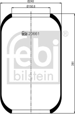 Febi Bilstein 20661 - Bellow, air suspension autospares.lv