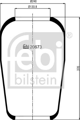 Febi Bilstein 20673 - Bellow, air suspension autospares.lv