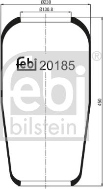 Febi Bilstein 20185 - Bellow, air suspension autospares.lv