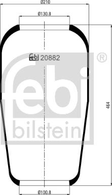 Febi Bilstein 20882 - Bellow, air suspension autospares.lv