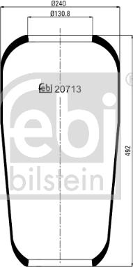 Febi Bilstein 20713 - Bellow, air suspension autospares.lv