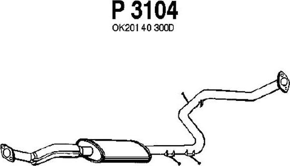 Fenno P3104 - Middle Silencer autospares.lv