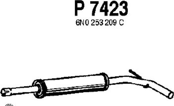 Fenno P7423 - Middle Silencer autospares.lv