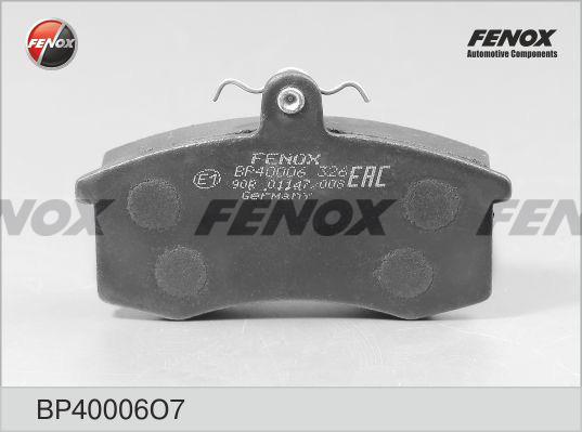 Fenox BP40006O7 - Brake Pad Set, disc brake autospares.lv