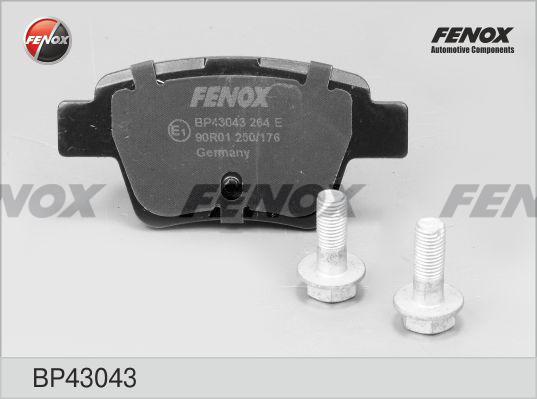 Fenox BP43043 - Brake Pad Set, disc brake autospares.lv