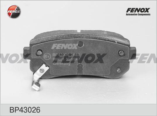 Fenox BP43026 - Brake Pad Set, disc brake autospares.lv