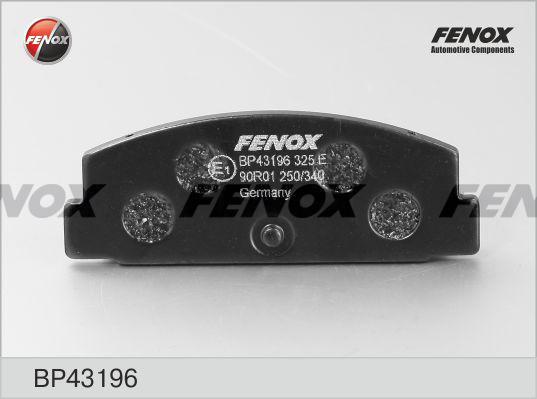 Fenox BP43196 - Brake Pad Set, disc brake autospares.lv