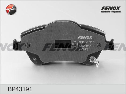 Fenox BP43191 - Brake Pad Set, disc brake autospares.lv