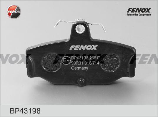 Fenox BP43198 - Brake Pad Set, disc brake autospares.lv