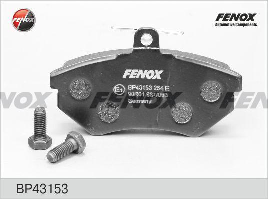 Fenox BP43153 - Brake Pad Set, disc brake autospares.lv
