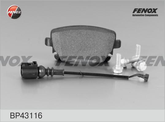 Fenox BP43116 - Brake Pad Set, disc brake autospares.lv