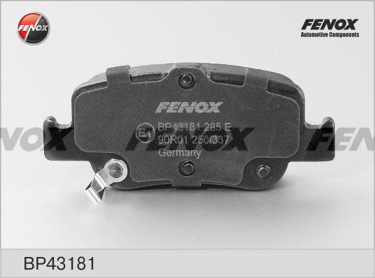 Fenox BP43181 - Brake Pad Set, disc brake autospares.lv