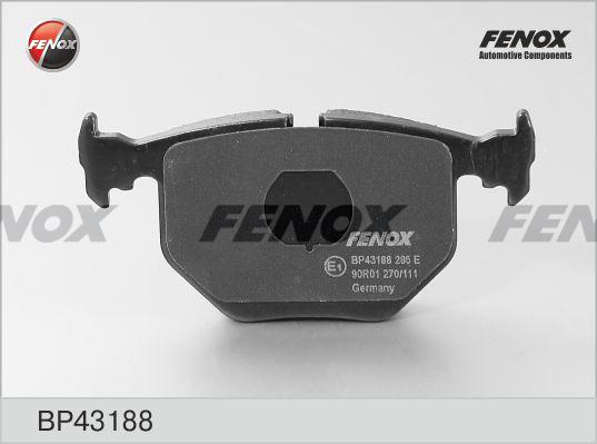 Fenox BP43188 - Brake Pad Set, disc brake autospares.lv